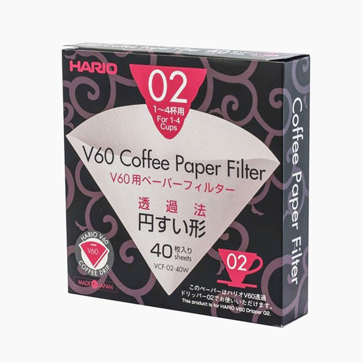 HARIO V60-02 COFFEE PAPER FILTER 40ks