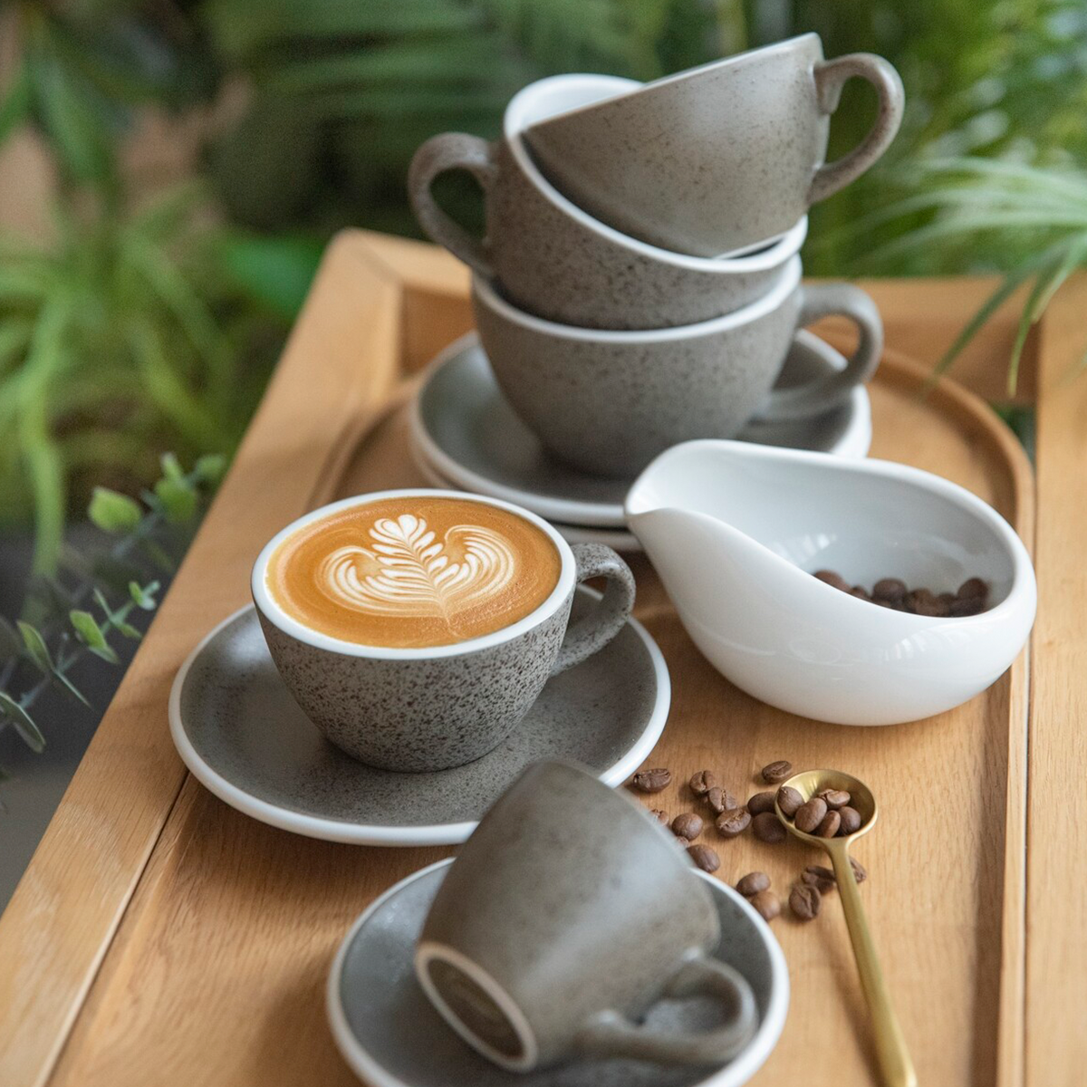 LOVERAMICS EGG FLAT WHITE 150ml GRANITE